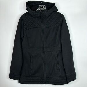 The North Face Black Hooded Quilted Jacket Size Medium